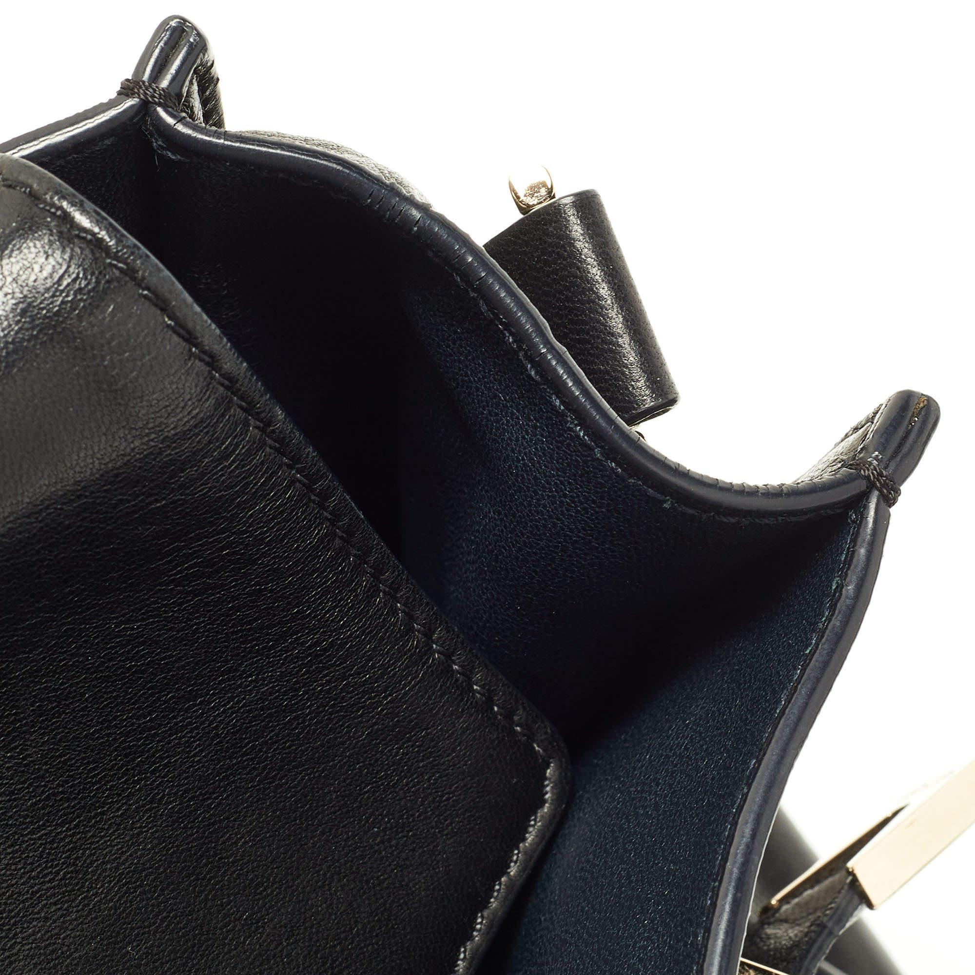 Versace Black Leather Donna Palazzo Shoulder Bag 5