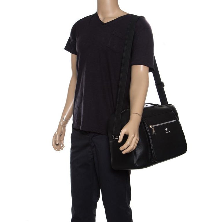 Versace Black Leather Duffle Bag For Sale at 1stDibs versace duffle