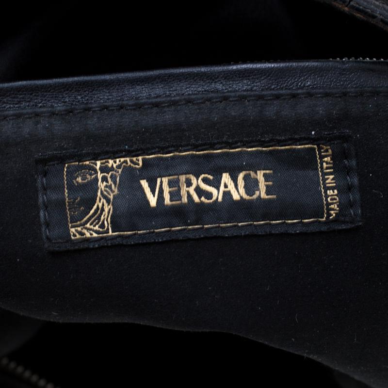 Versace Black Leather Hobo 2