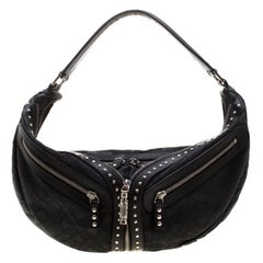 Used Versace Black Leather Hobo