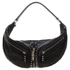 Used Versace Black Leather Hobo