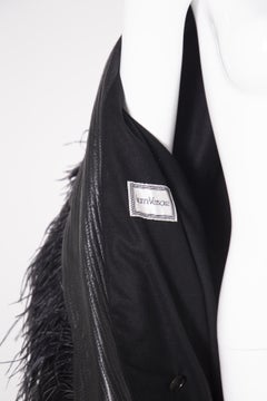 Gianni Versace Eccentric Leather Jacket with Ostrich Feathers
