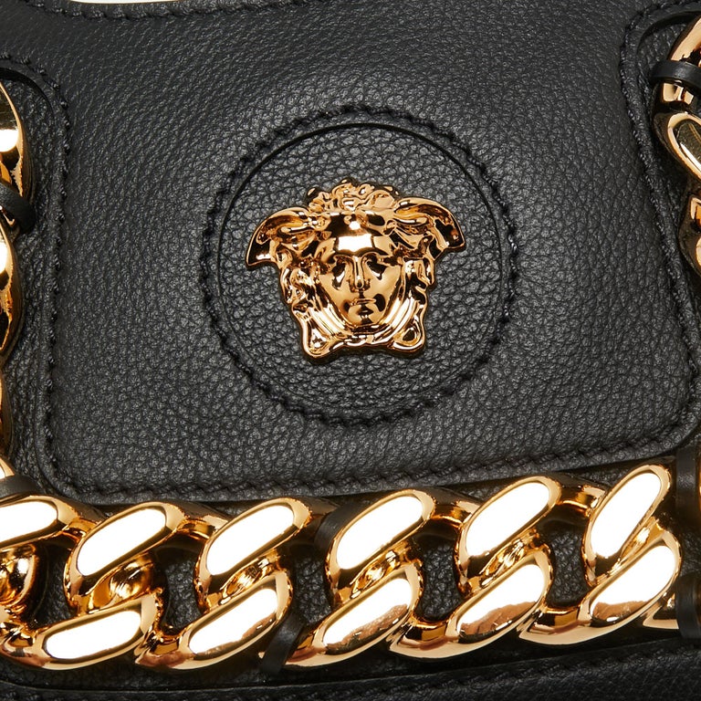 Versace La Medusa Pink Leather Shoulder Crossbody Bag Purse