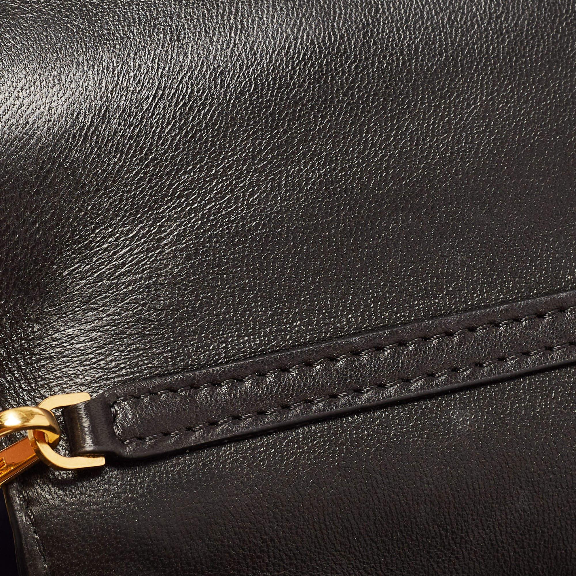 Versace Black Leather La Medusa Flap Chain Clutch 3