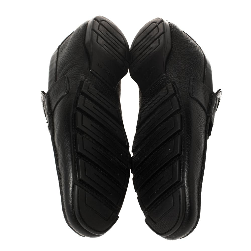 versace black shoes with medusa