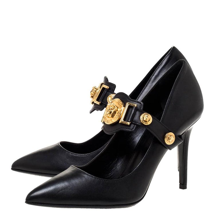 versace leather pumps