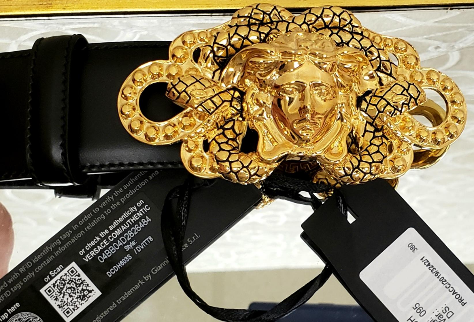 versace snake belt
