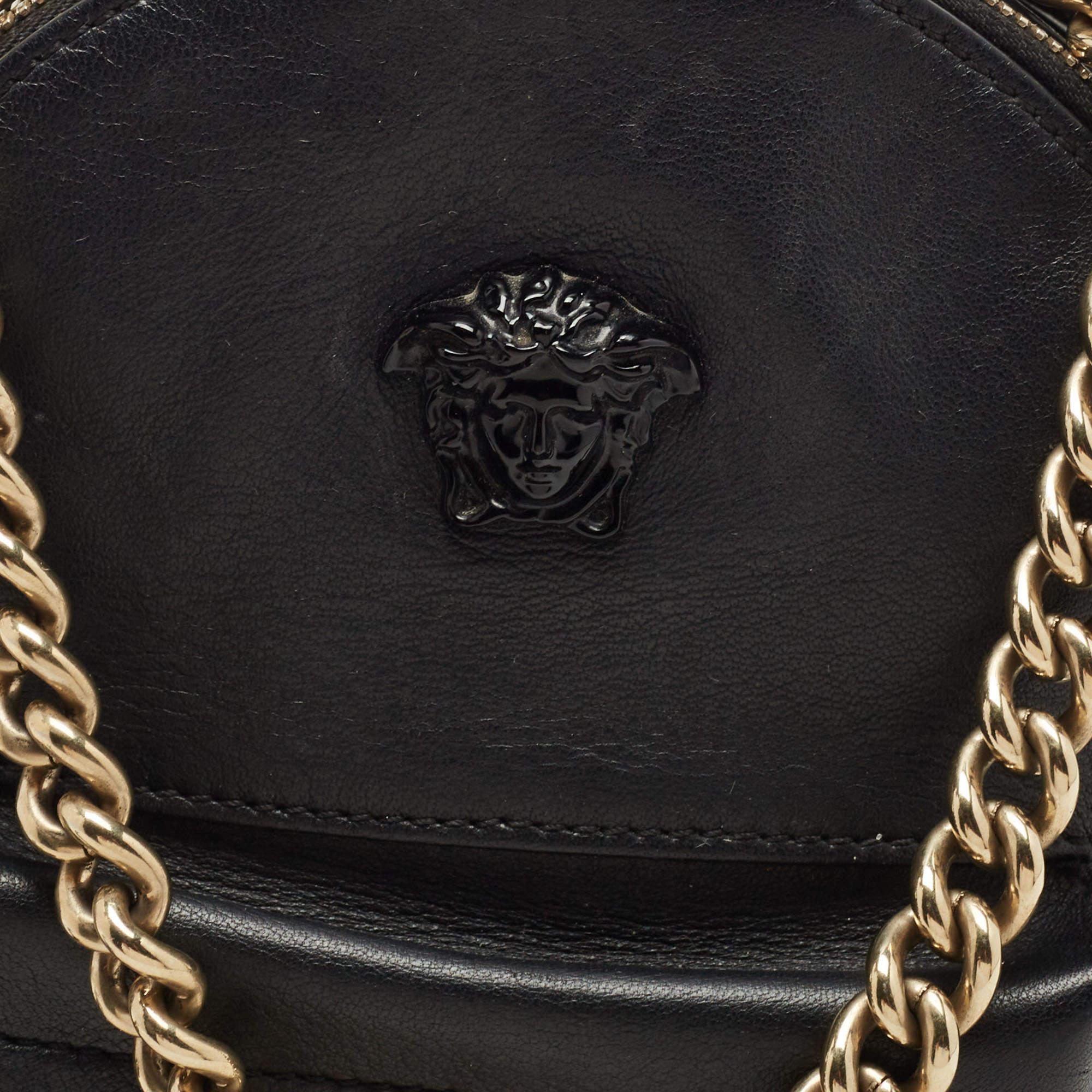 Versace Black Leather Mini Medusa Palazzo Backpack 3
