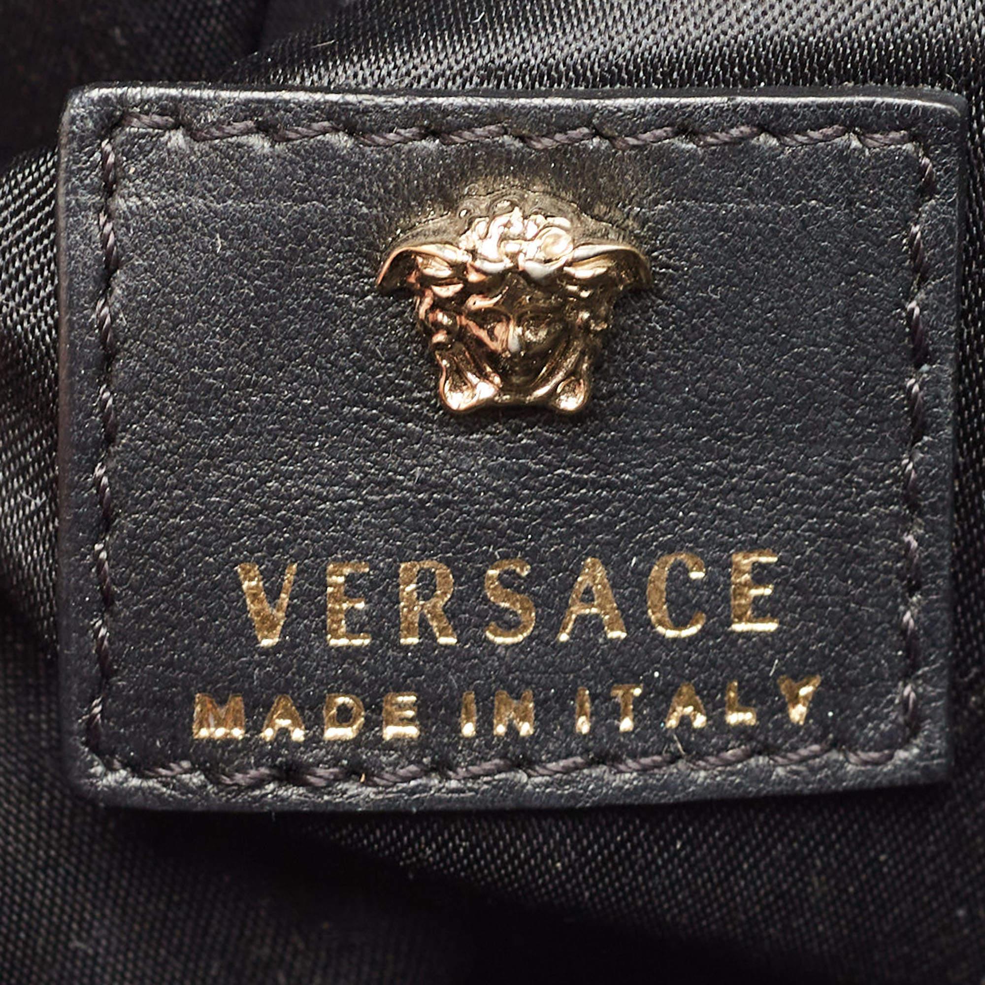 Versace Black Leather Mini Medusa Palazzo Backpack 4