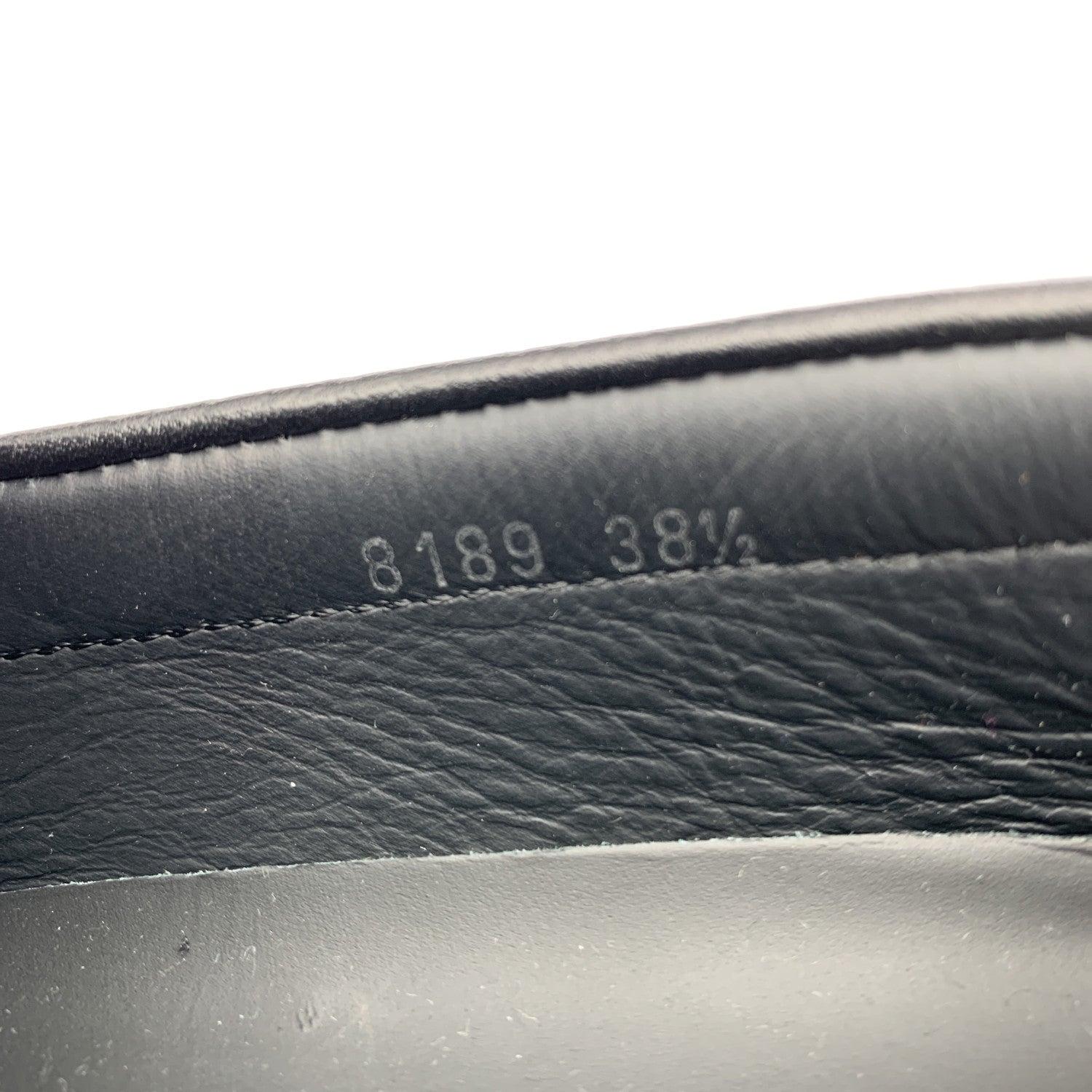 Versace Mocassins Loafers Car flache Schuhe aus schwarzem Leder Größe 38,5 im Angebot 3