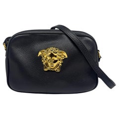 Bolso Cámara Versace Palazzo Medusa Piel Negro