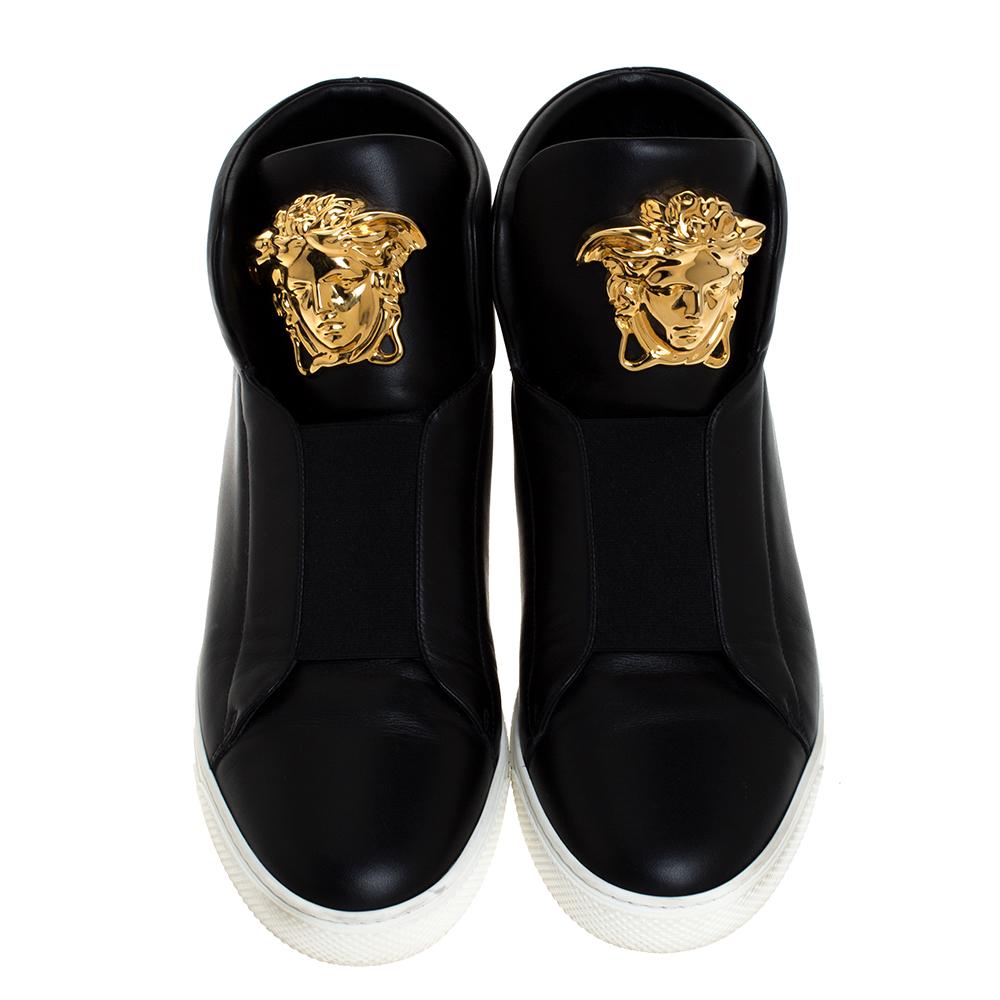 versace palazzo leather sneakers