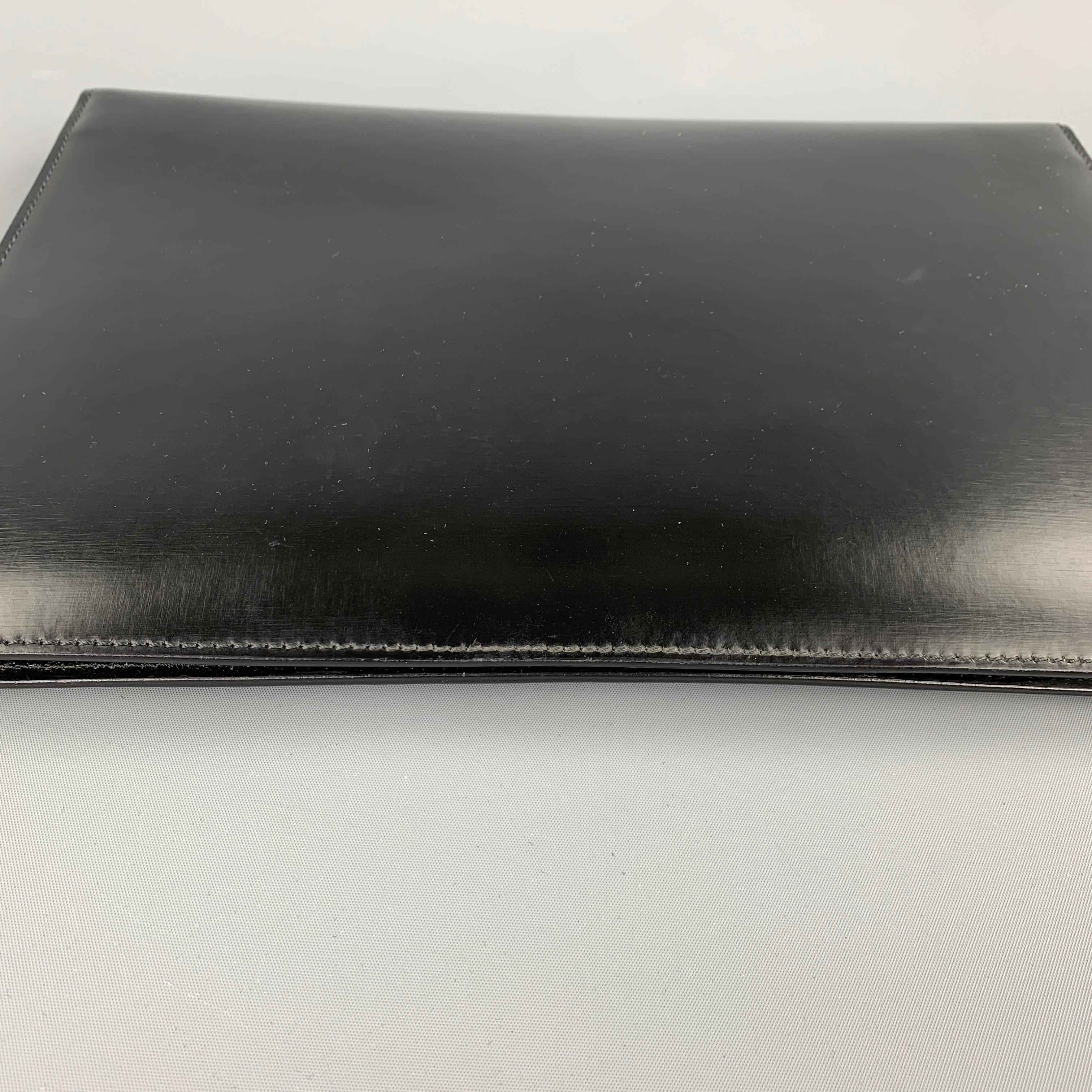 VERSACE Black Leather Rectangle Envelope Bag In Excellent Condition In San Francisco, CA