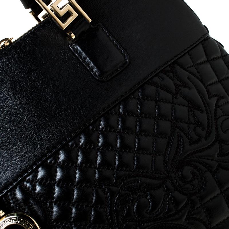 Versace Black Leather Satchel 3