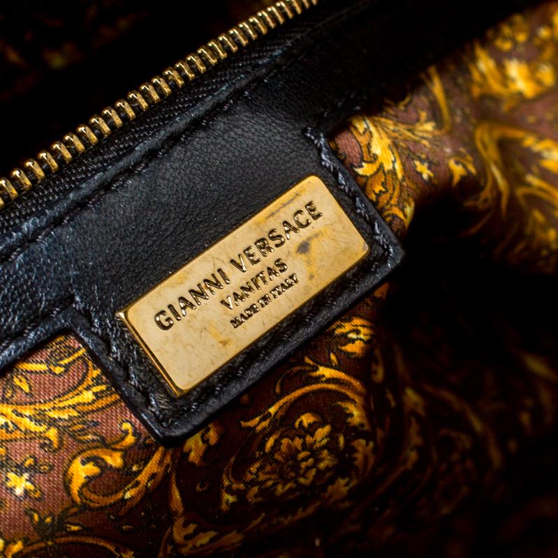 Women's Versace Black Leather Satchel
