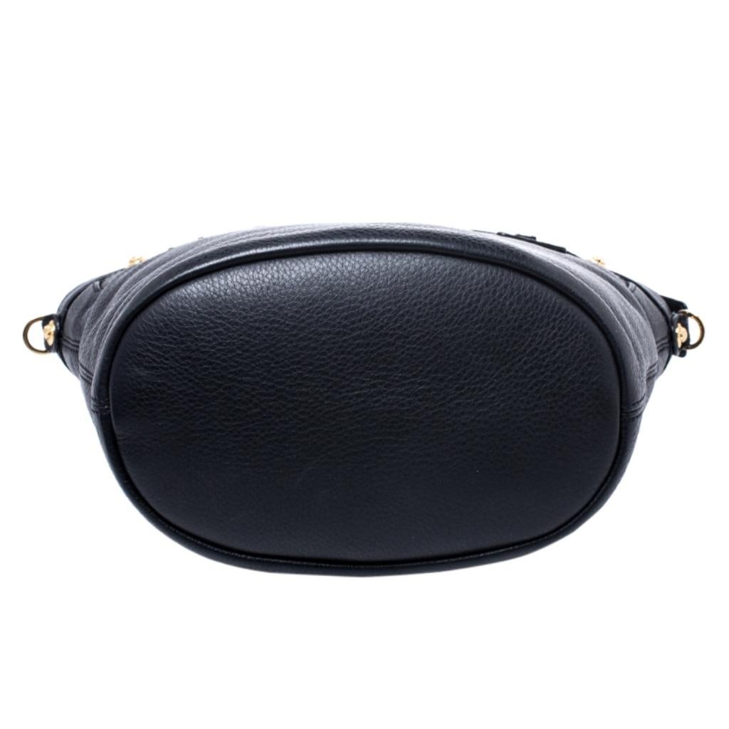 Versace Black Leather Shoulder Bag 1
