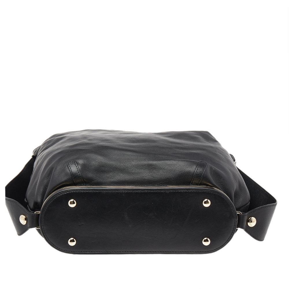 Versace Black Leather Shoulder Bag 1