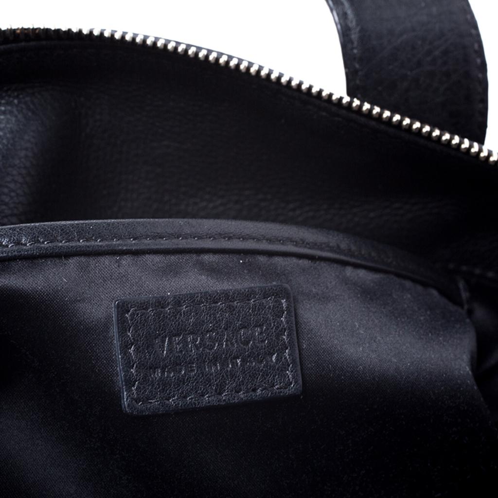 Versace Black Leather Shoulder Bag 2