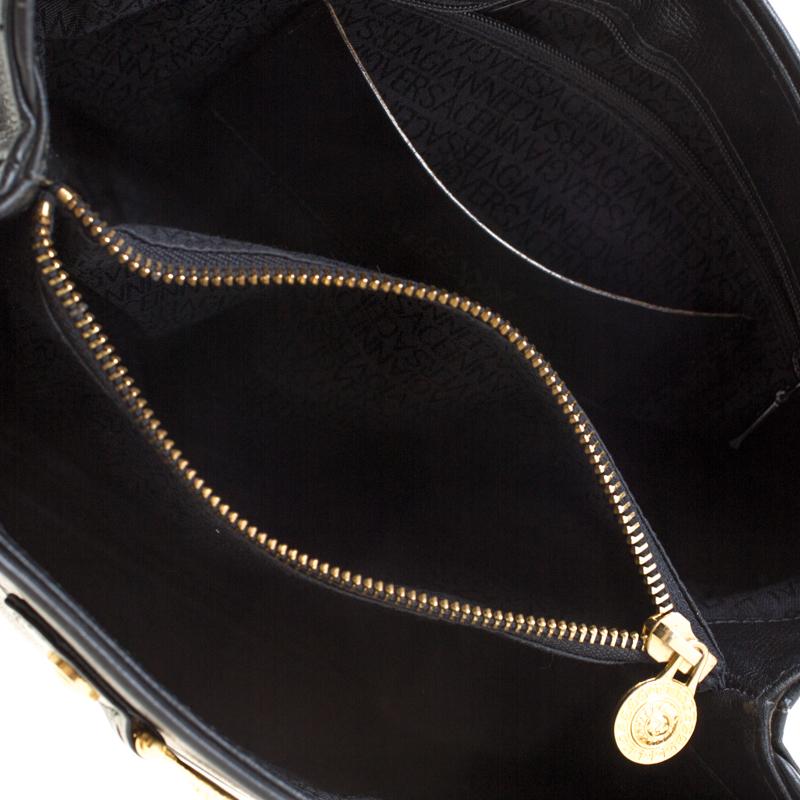 Versace Black Leather Shoulder Bag 1