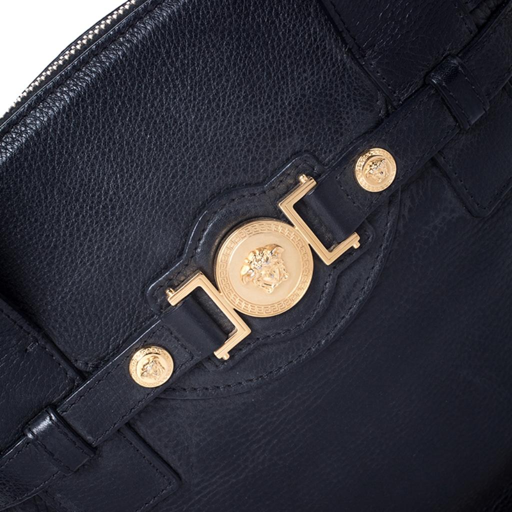 Versace Black Leather Shoulder Bag 5