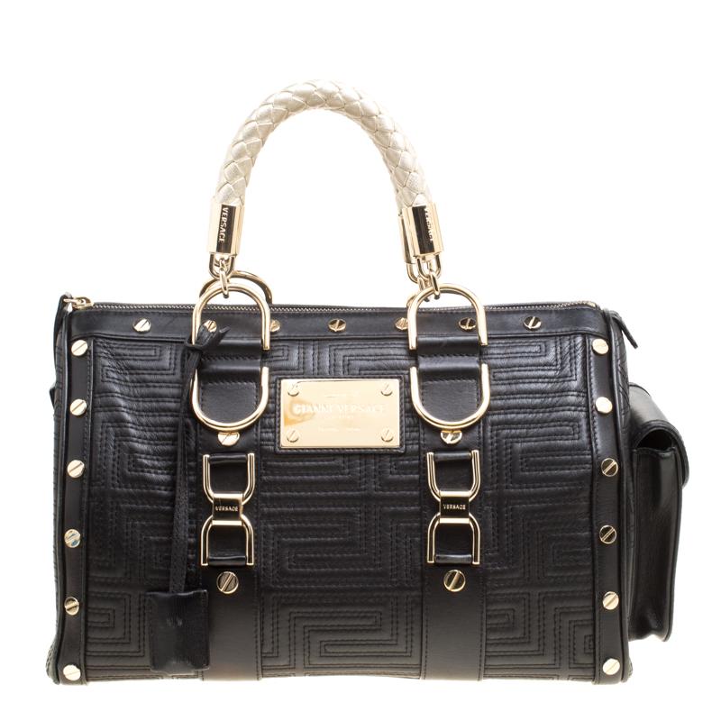 GIANNI VERSACE WHITE QUILTED PATENT LEATHER  SNAP OUT OF IT SMALL Bag at  1stDibs