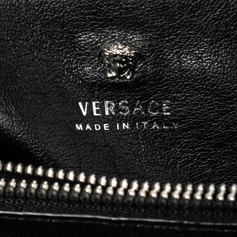 Women's Versace Black Leather Stardust Shoulder Bag