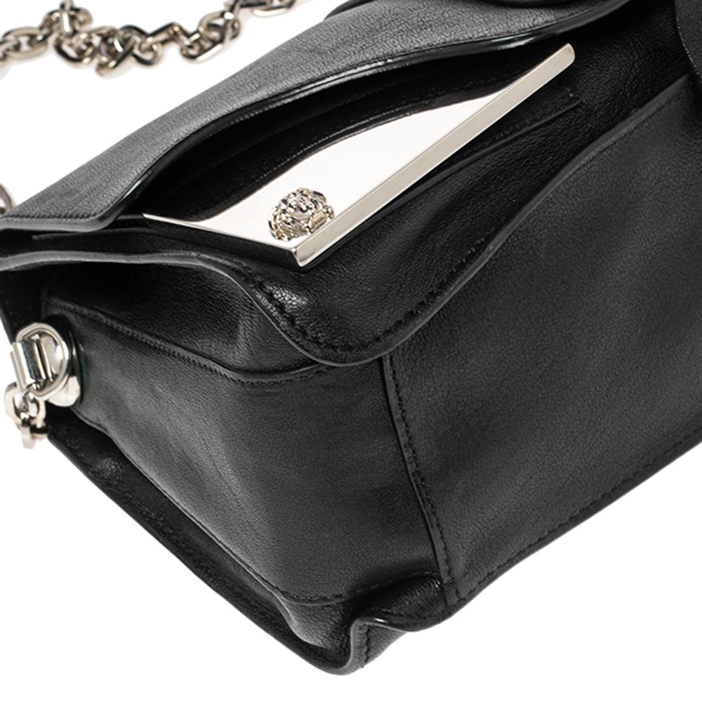 Versace Black Leather Stardust Shoulder Bag 2