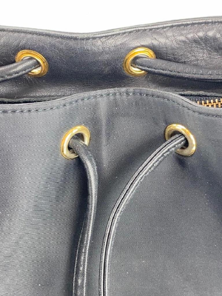 Versace Black Leather Sun Backpack 861079 For Sale at  display picture 3