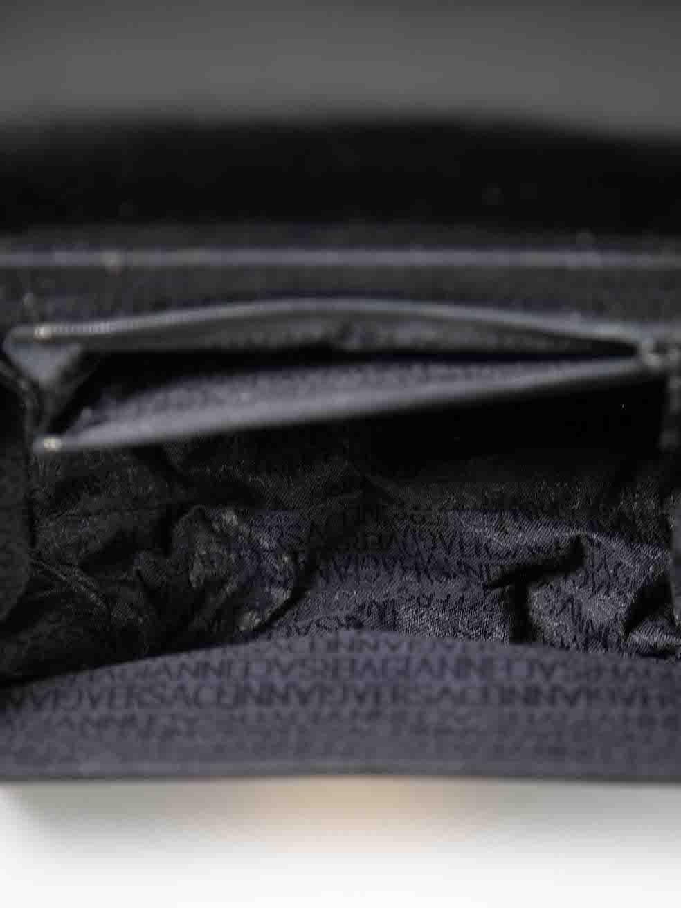 Versace Black Leather Vanity Top Handle Bag For Sale 1
