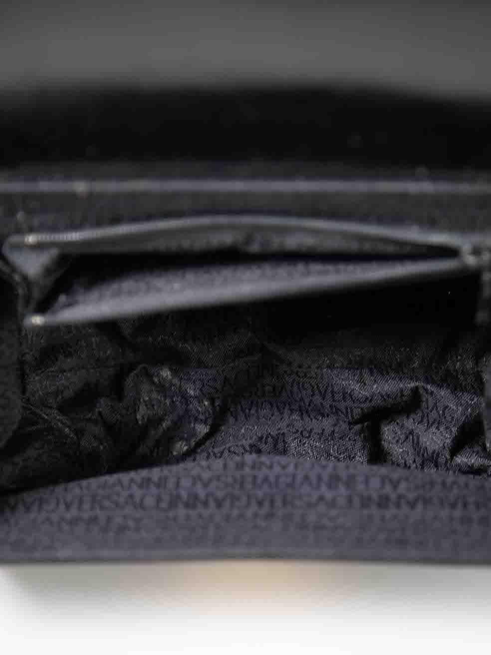 Versace Black Leather Vanity Top Handle Bag 1