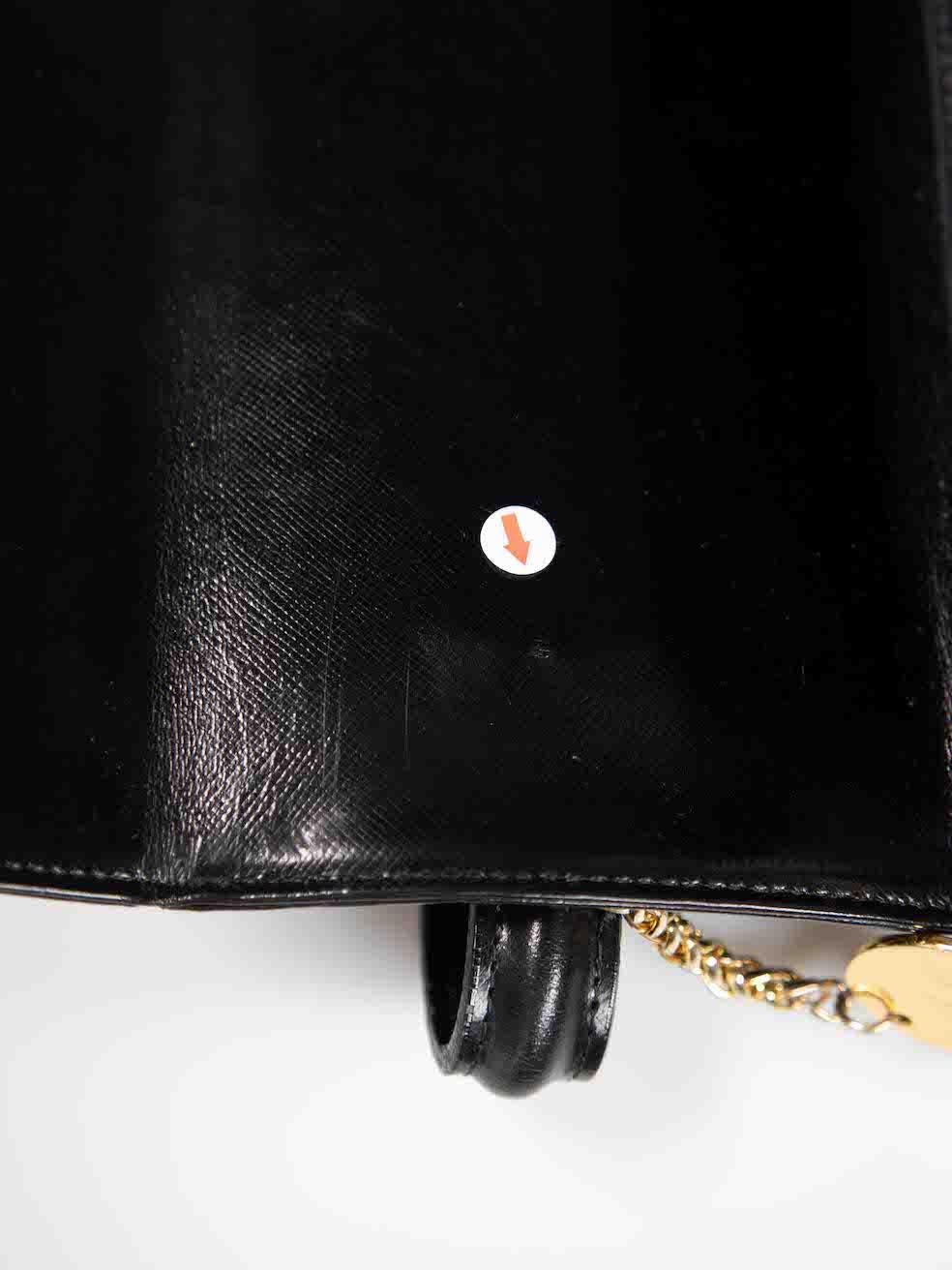 Versace Black Leather Vanity Top Handle Bag For Sale 2
