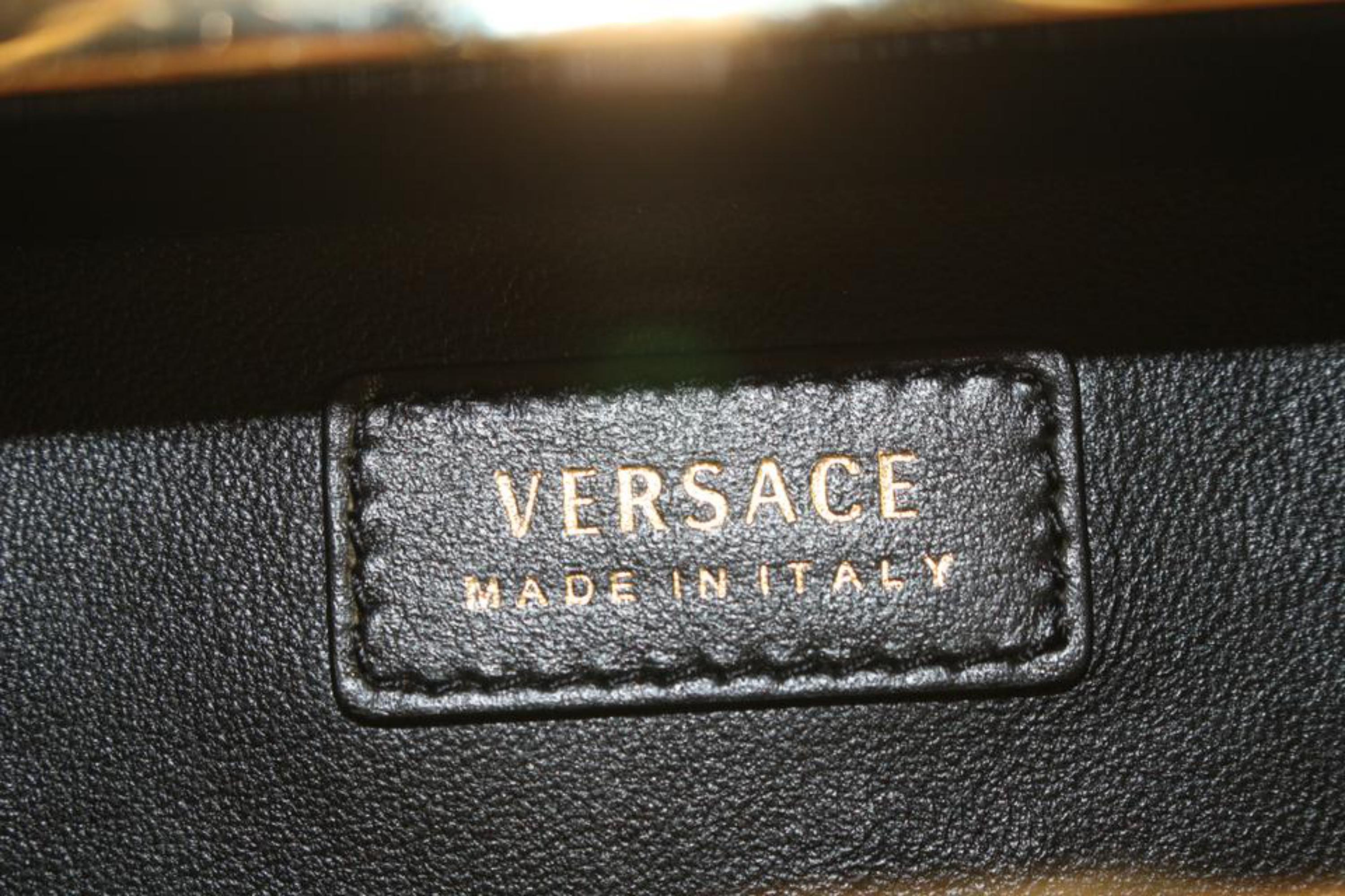 Versace Black Leather Virtus Vanity Box Bag 87v629s 3