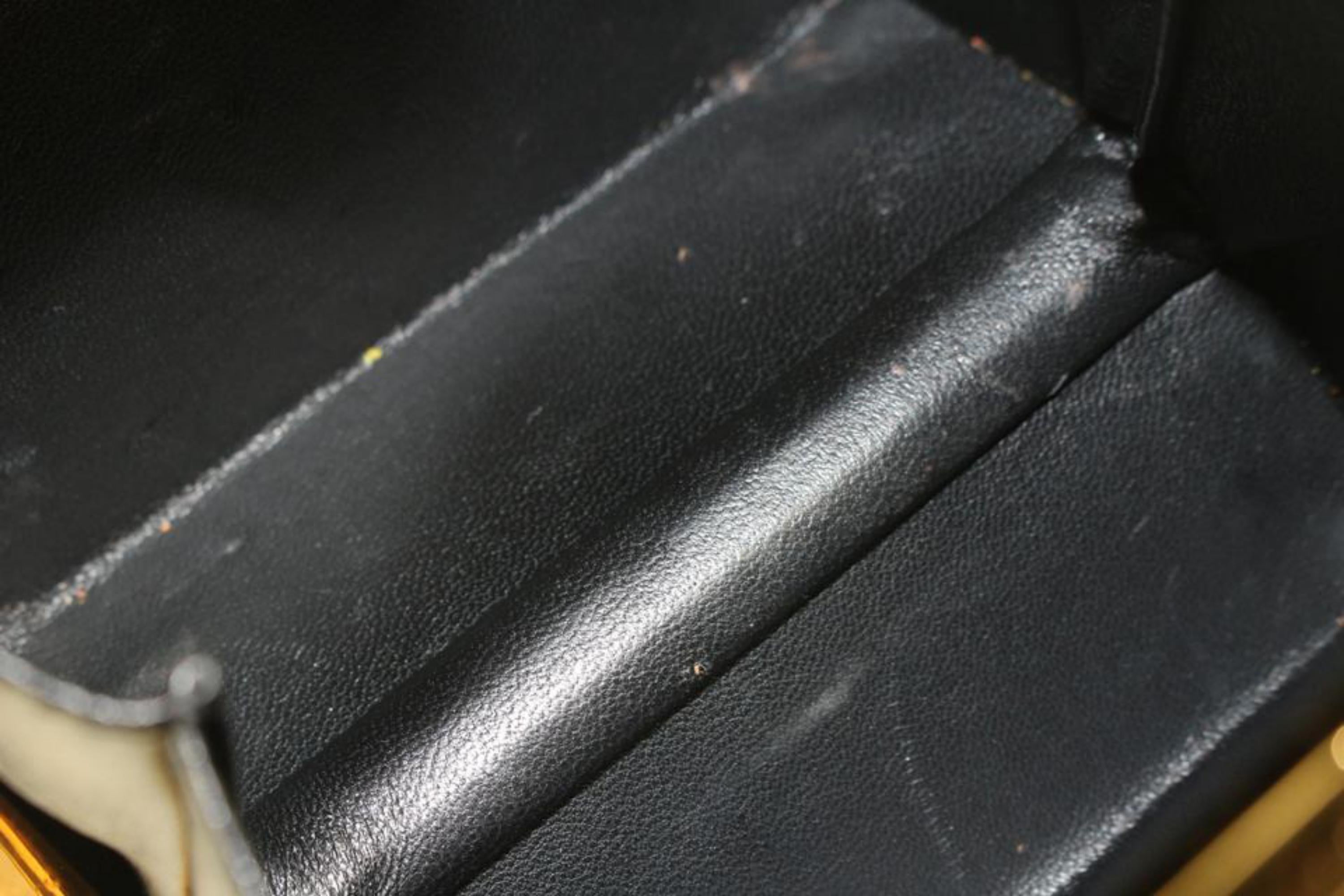Versace Black Leather Virtus Vanity Box Bag 87v629s 4