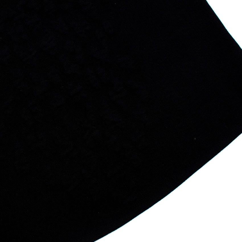 Versace Black Leopard Print Jacquard High Neck Dress - Size US 4 3