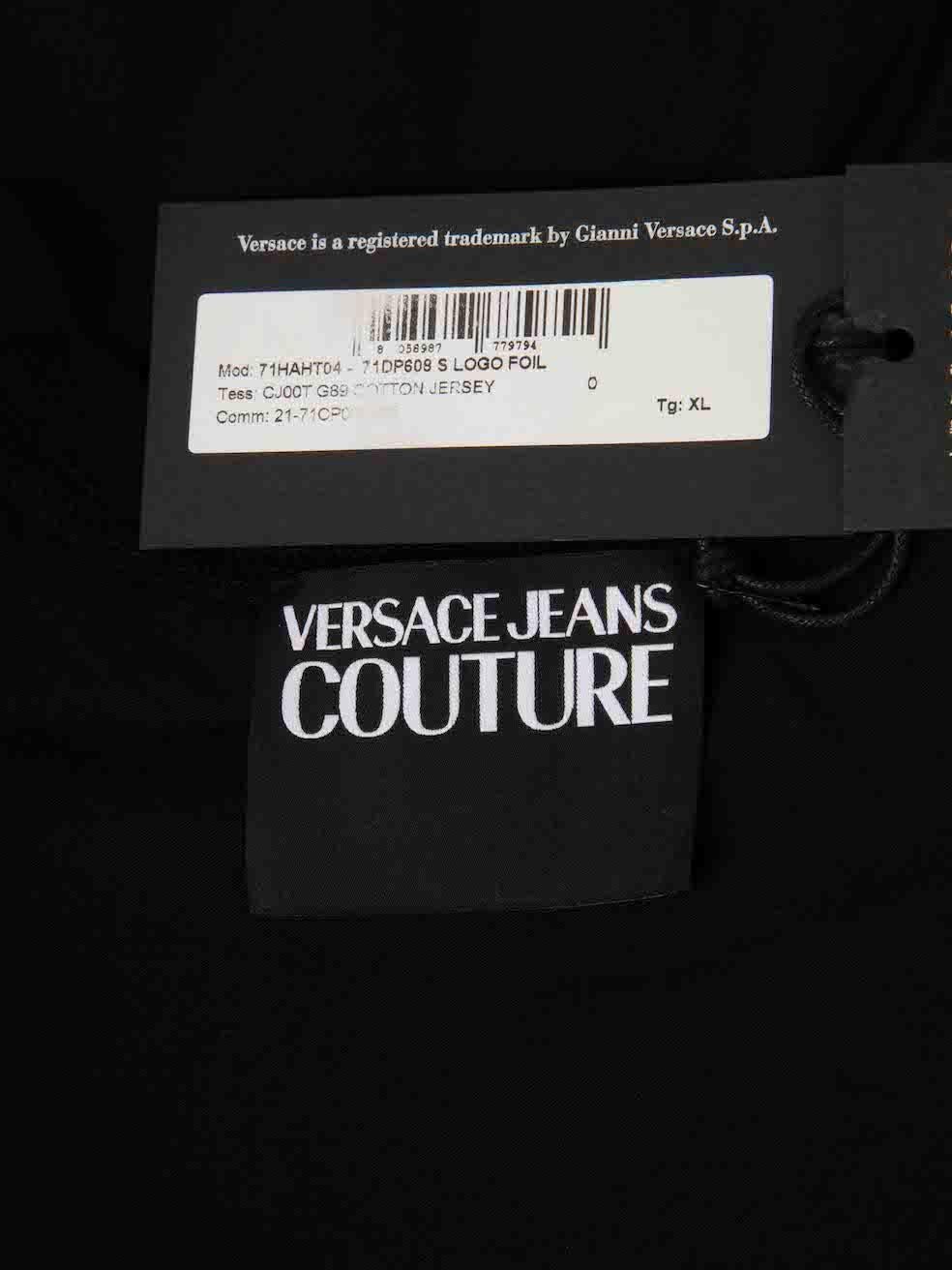 Versace Black Logo T-Shirt Size XS For Sale 2