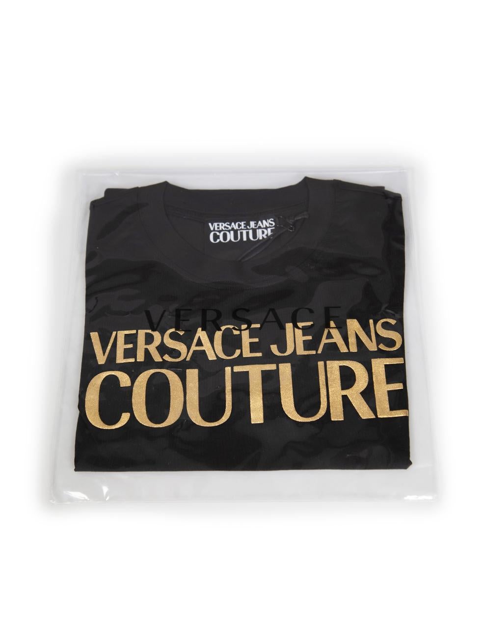 Versace Black Logo T-Shirt Size XS For Sale 3