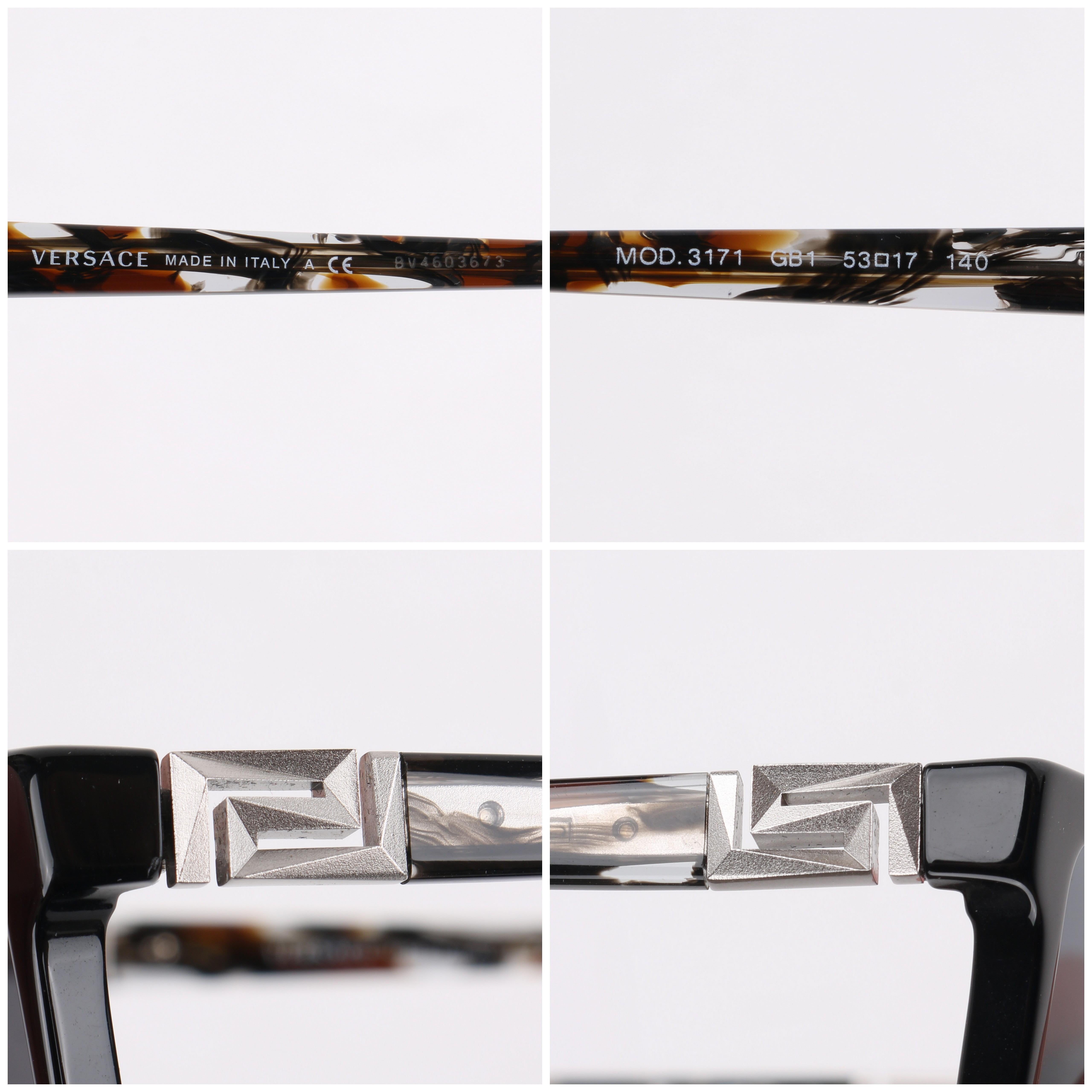 VERSACE Black Marble Sunglasses Mod. 3171  For Sale 4
