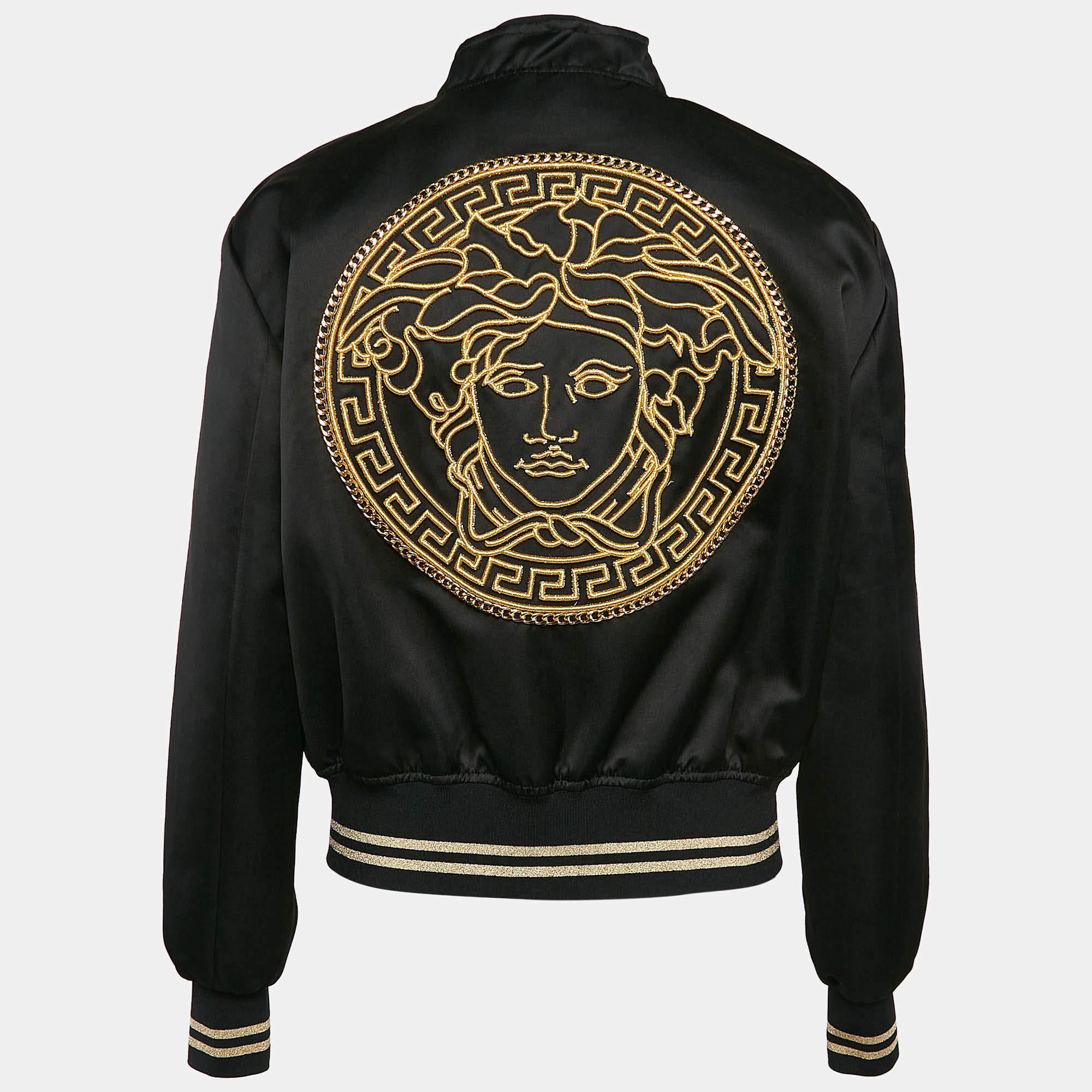 Make a statement with this designer bomber jacket  blending classic style with contemporary flair. The sleek fit and versatile design ensure it pairs effortlessly with any outfit.