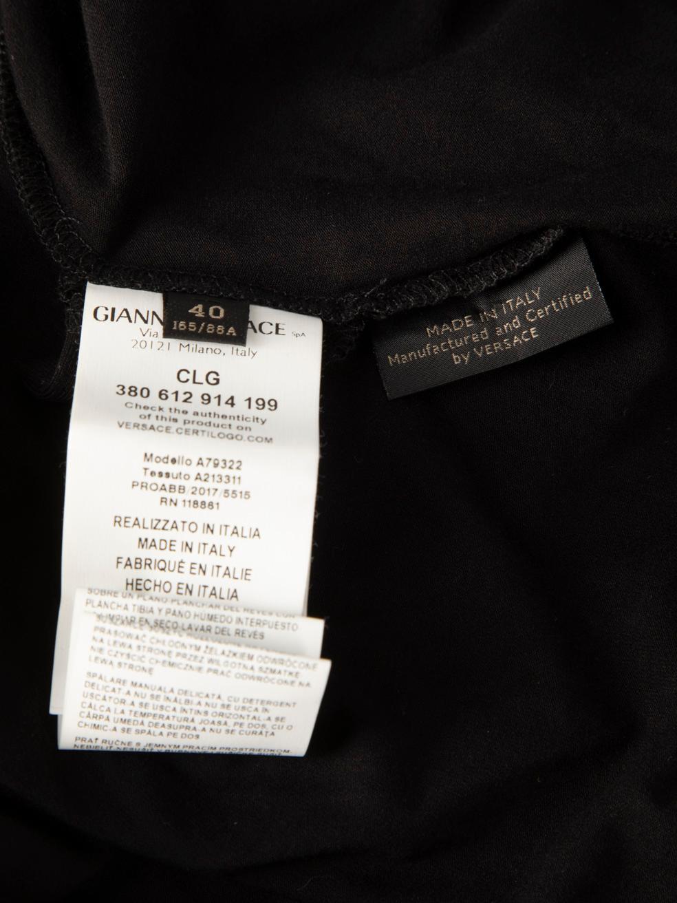 Versace Black Medusa Embroidered T-Shirt Size S For Sale 1