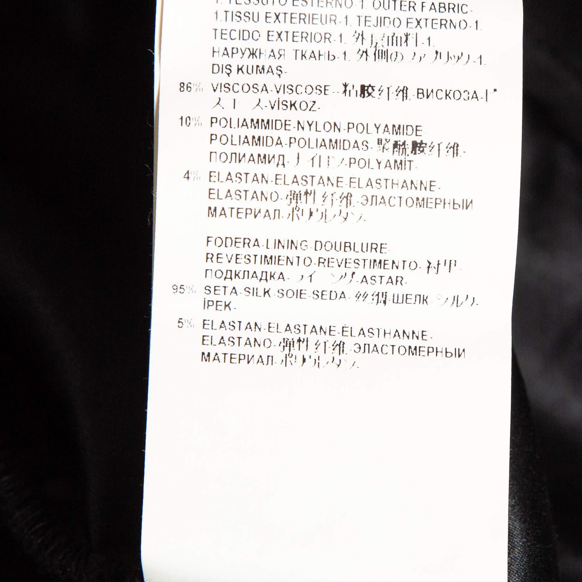 Versace Felpa nera Medussa ricamata in maglia stretch M. 2