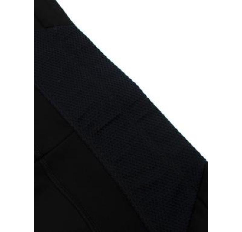 Women's or Men's Versace Black Mesh Panelled Tapered Trousers For Sale