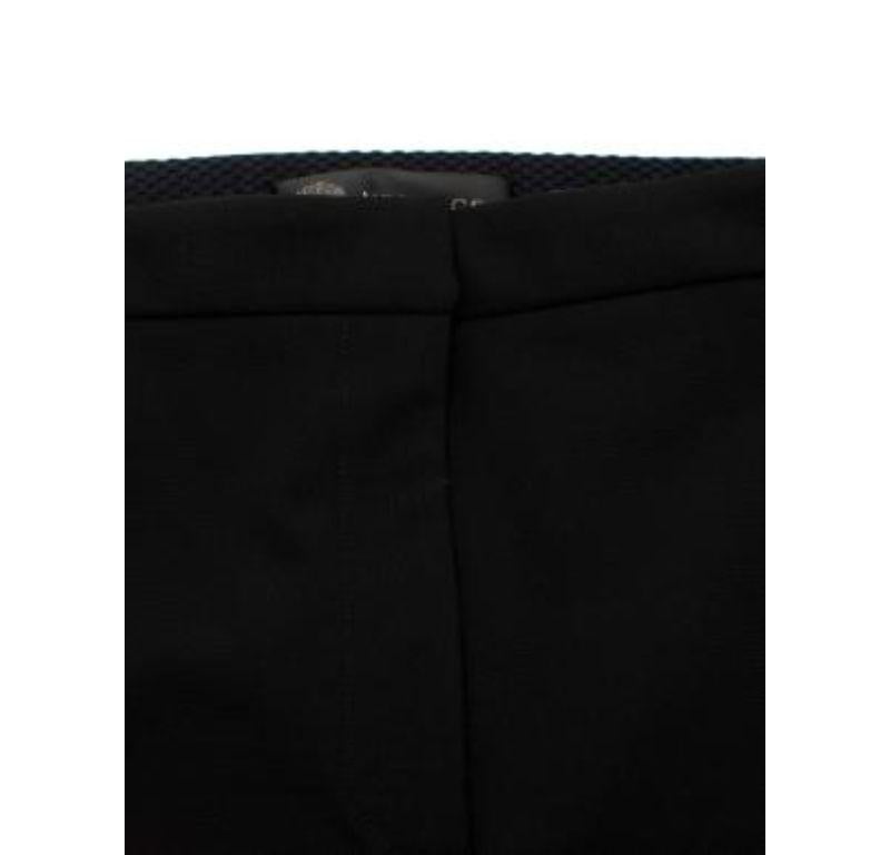 Versace Black Mesh Panelled Tapered Trousers For Sale 2
