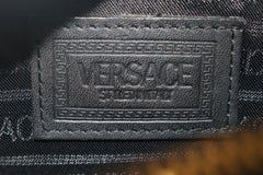 Versace Black Mini Top Handle Briefcase Greek Key Sun 2VER105K