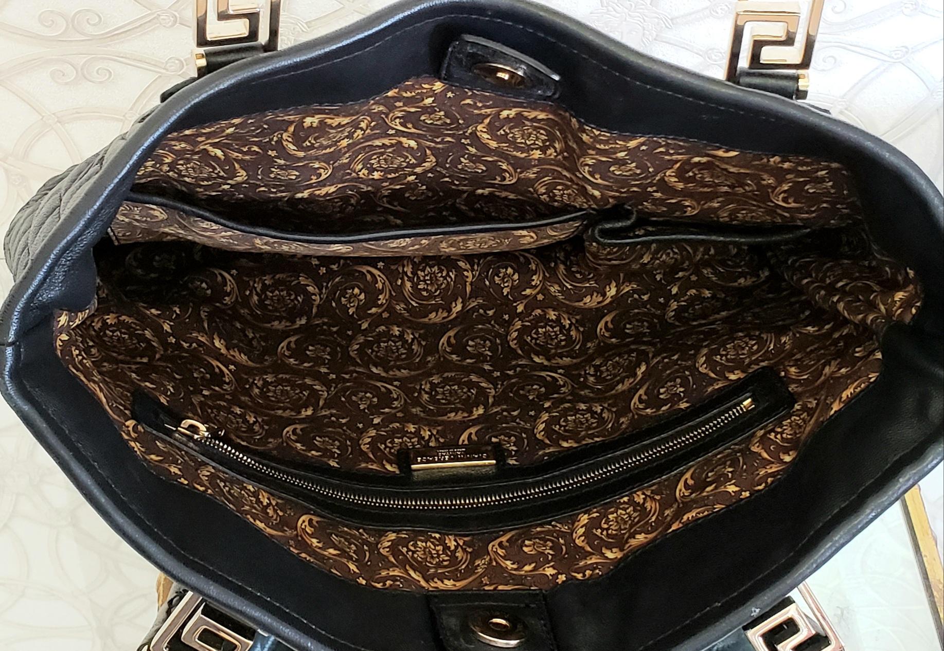 VERSACE SCHWARZE VANITAS TOTE-Handtasche aus NAPPA-Leder 1