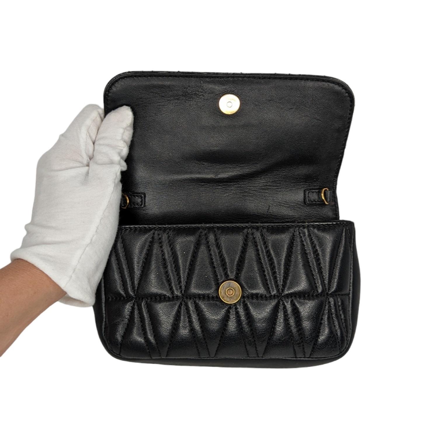 Versace Black Nappa Virtus Mini Crossbody Bag 2