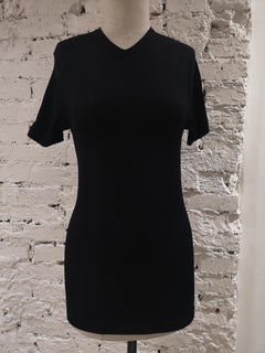 Versace black nylon long t-shirt