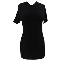 Schwarzes langes Nylon-T-Shirt von Versace