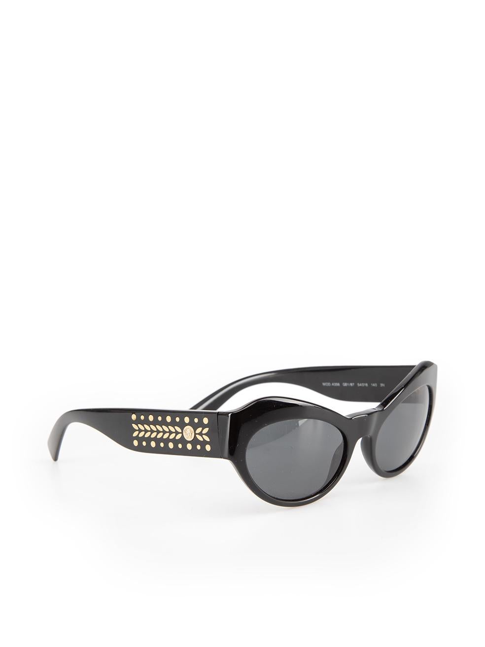 Gafas de sol tintadas ovaladas negras Versace Negro