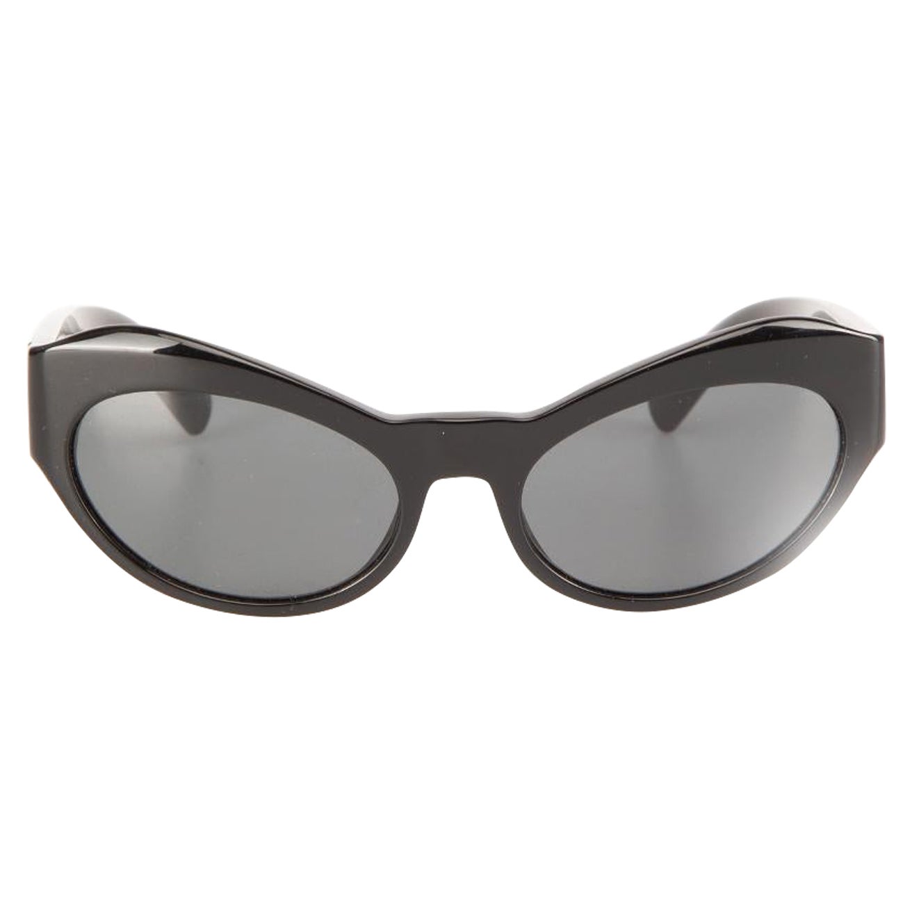 Gafas de sol tintadas ovaladas negras Versace