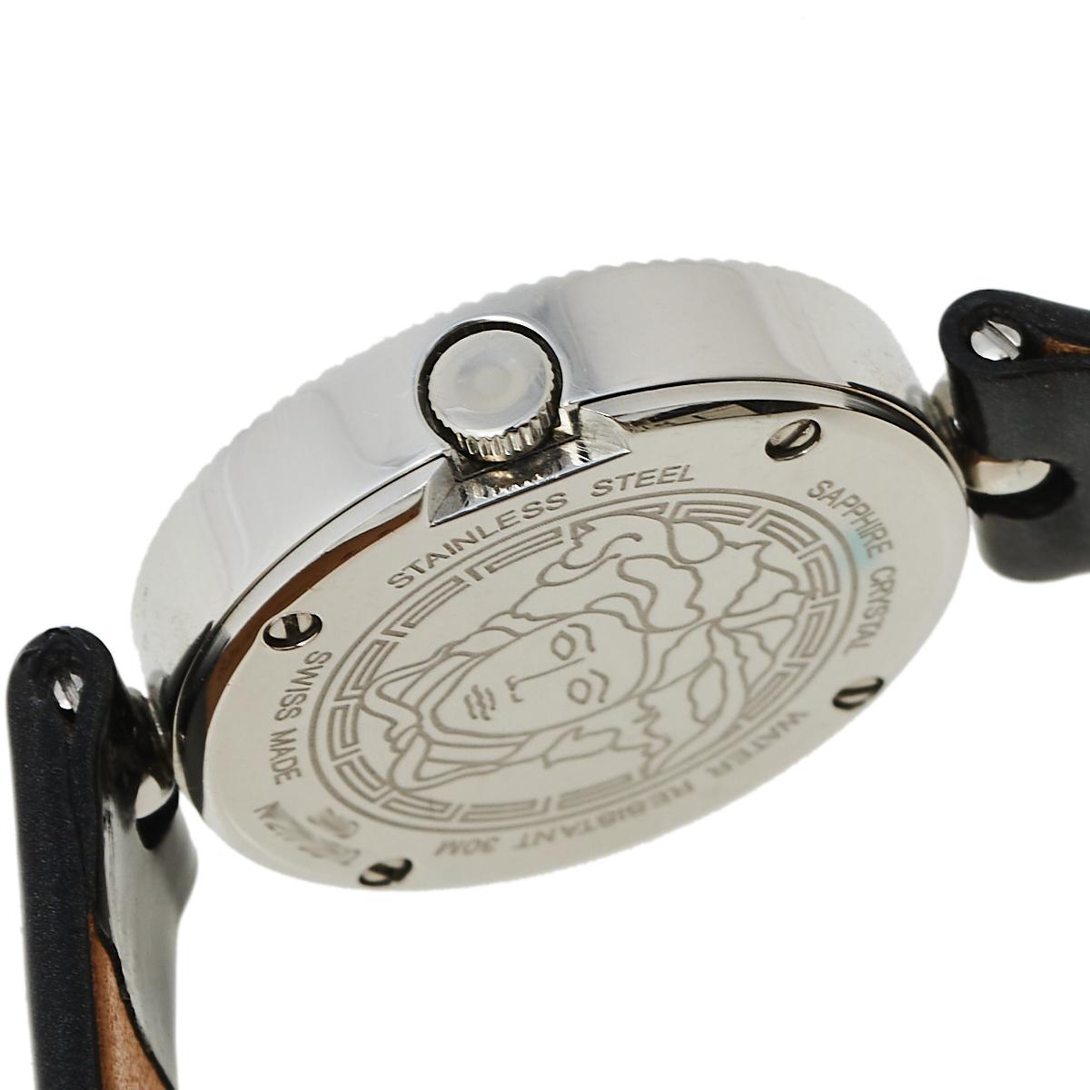 Versace Black Patent Leather Eon Soiree 94Q Women's Wristwatch 27 mm 1
